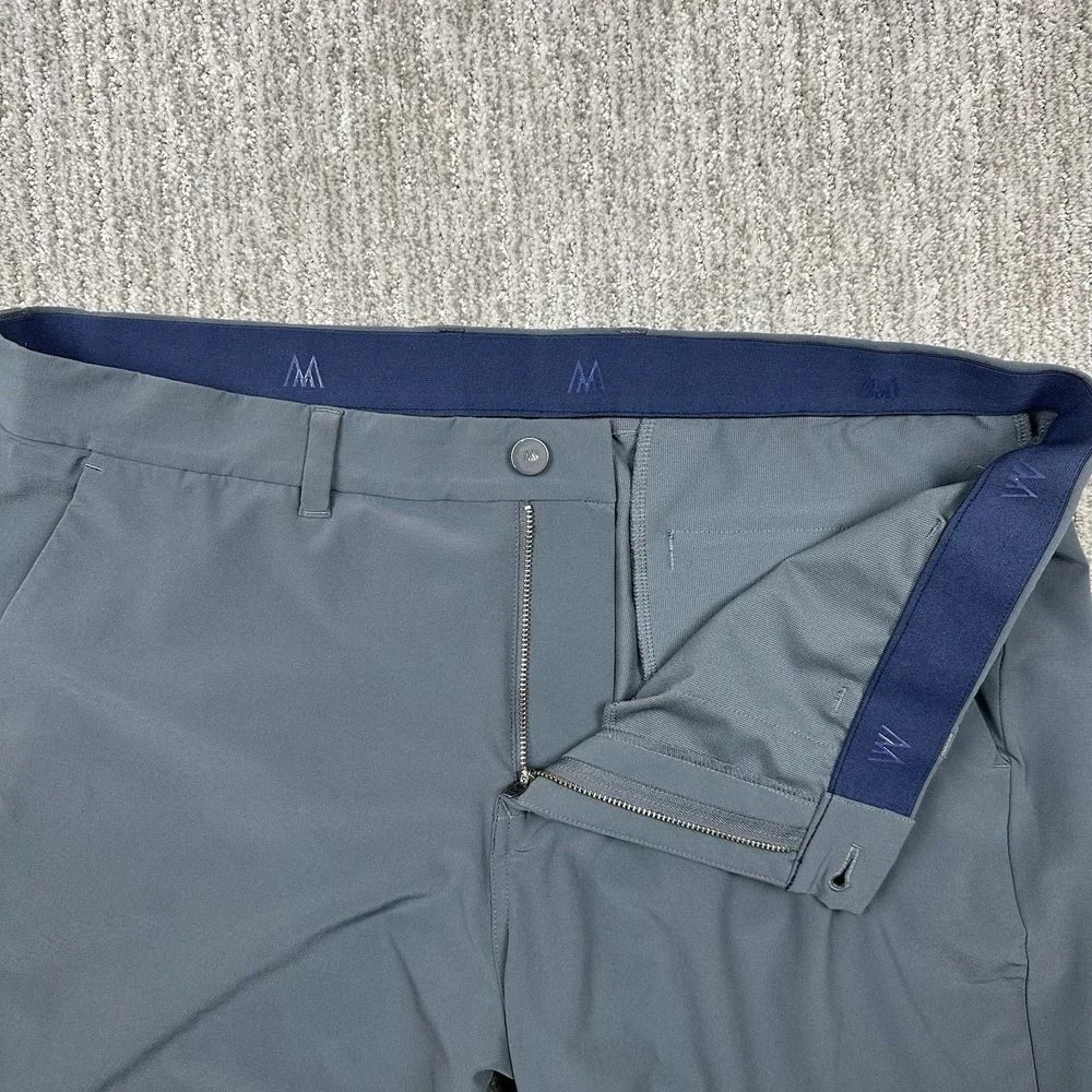 Mizzen Main Helmsman Pants Mens 38x32 Gray Slim Performance Stretch Chino Golf‎